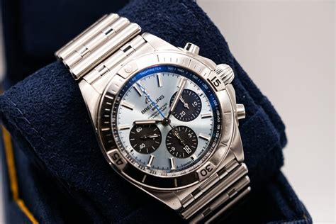 breitling chronomat ice blue|Breitling Chronomat b01 price.